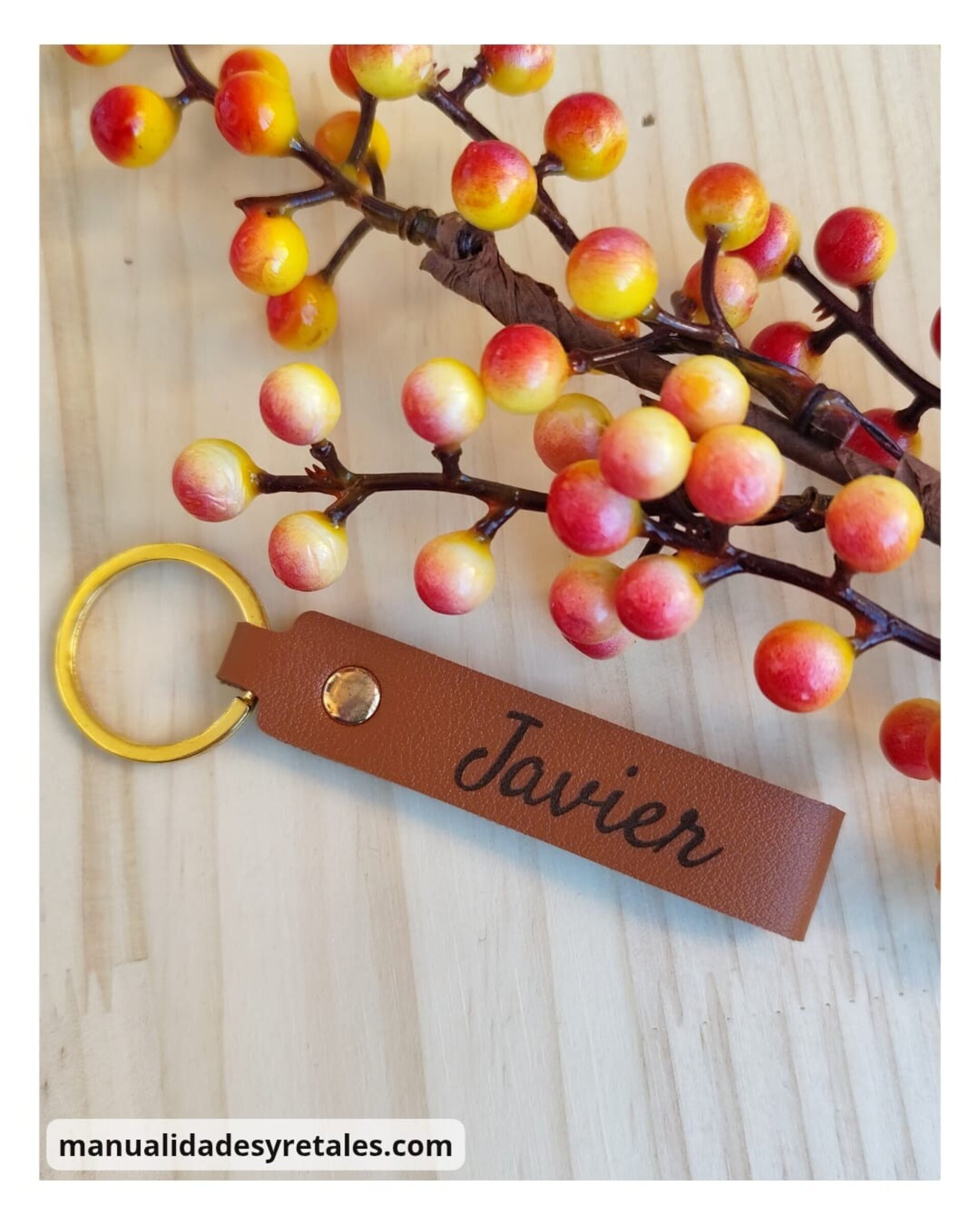 Llavero polipiel grabado - 2