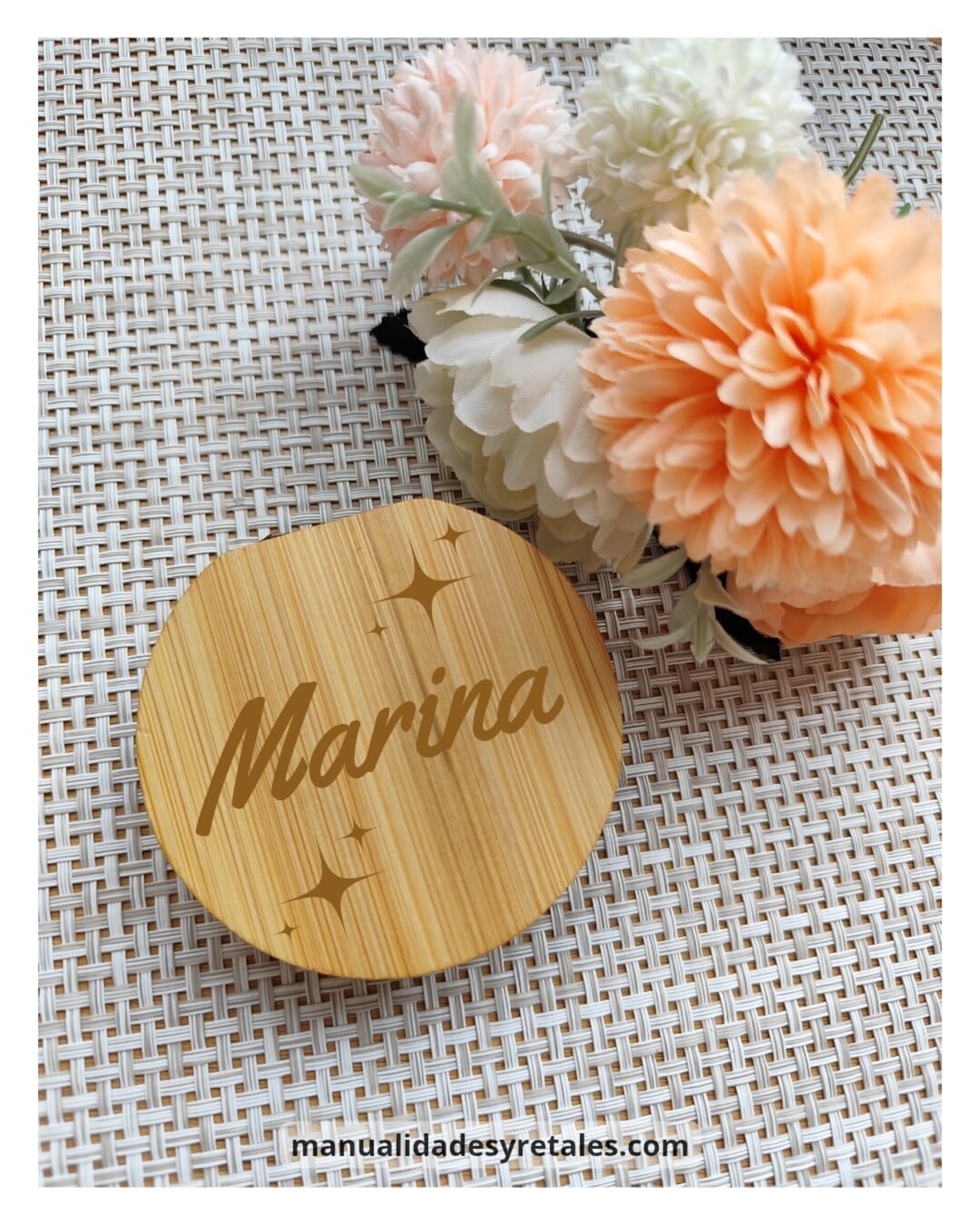 joyero de bambú personalizado mamá - 3