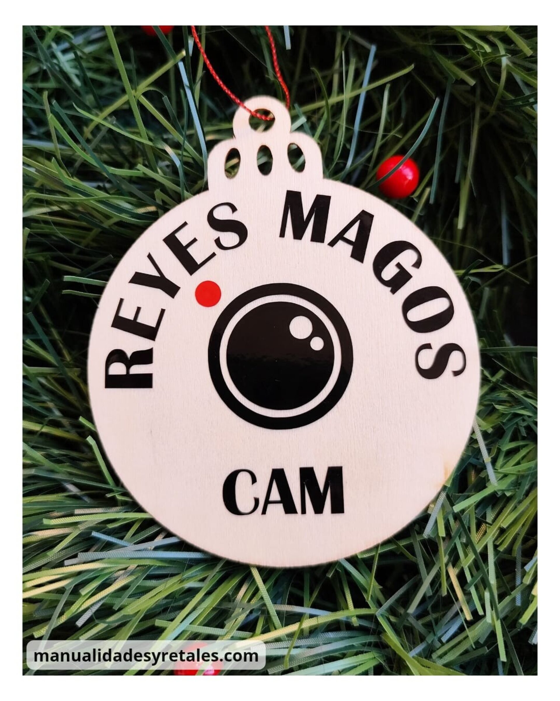 Cámara Navidad madera - 2