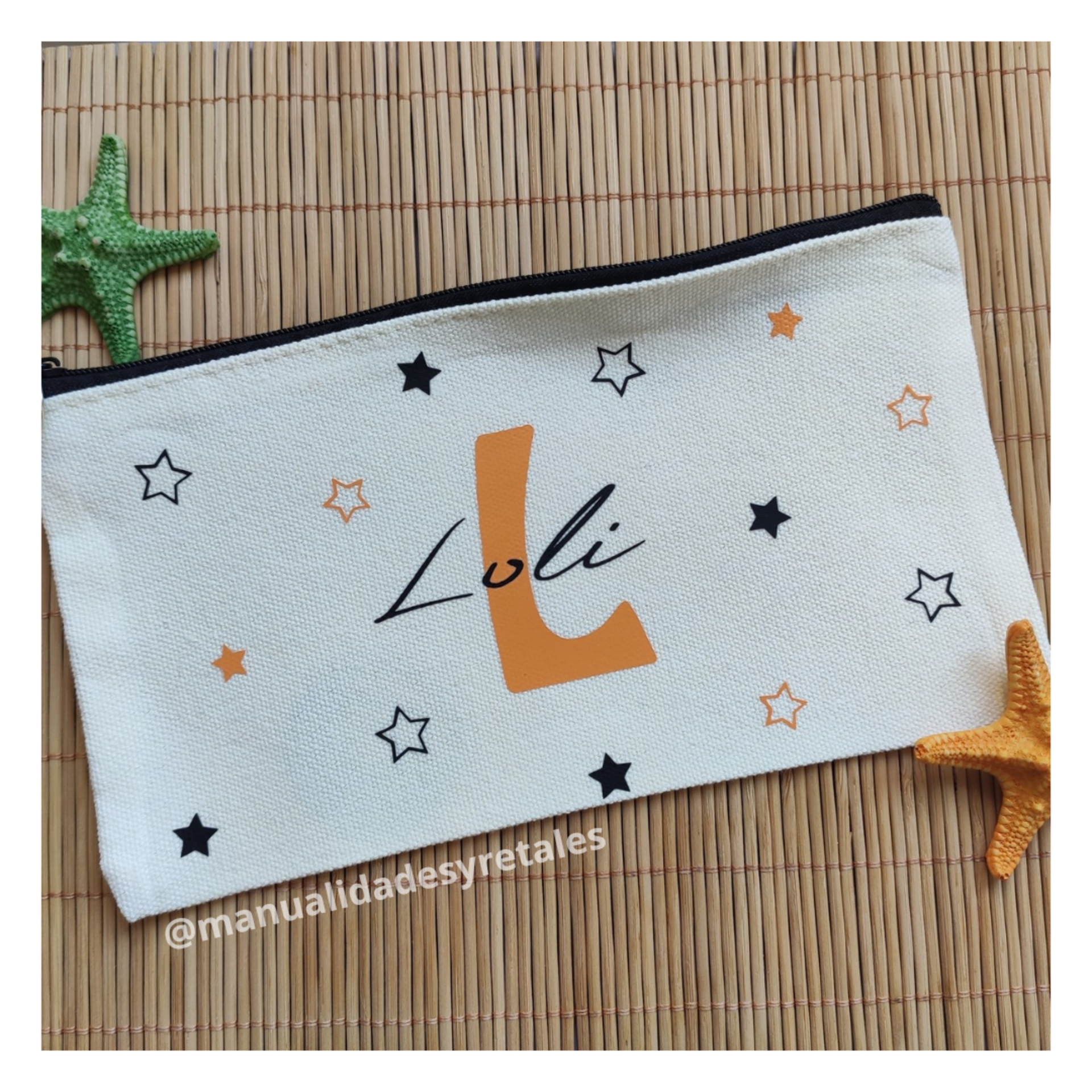 Neceser inicial y nombre con estrellas - 7