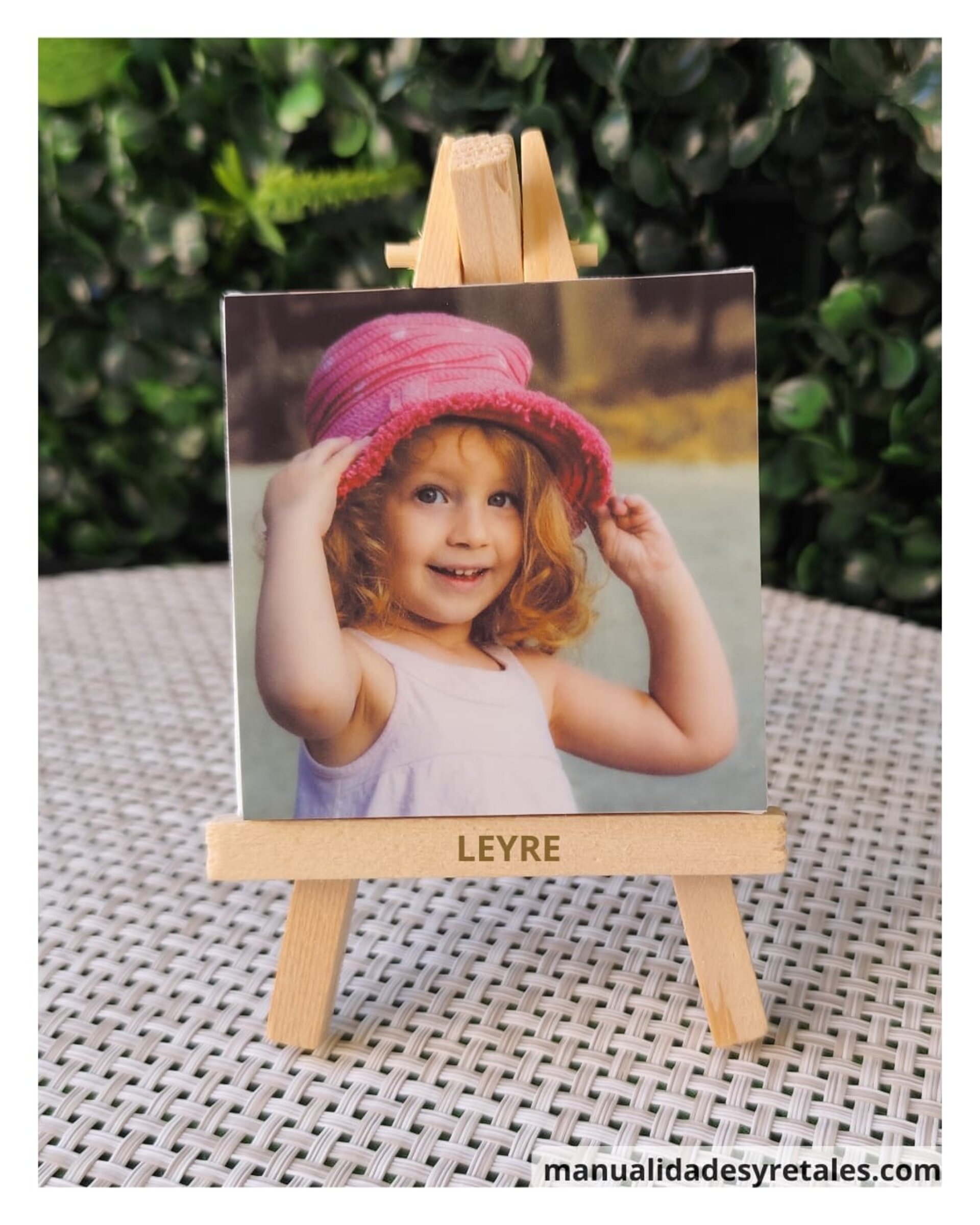 Mini caballete personalizado con foto y nombre grabado - 5