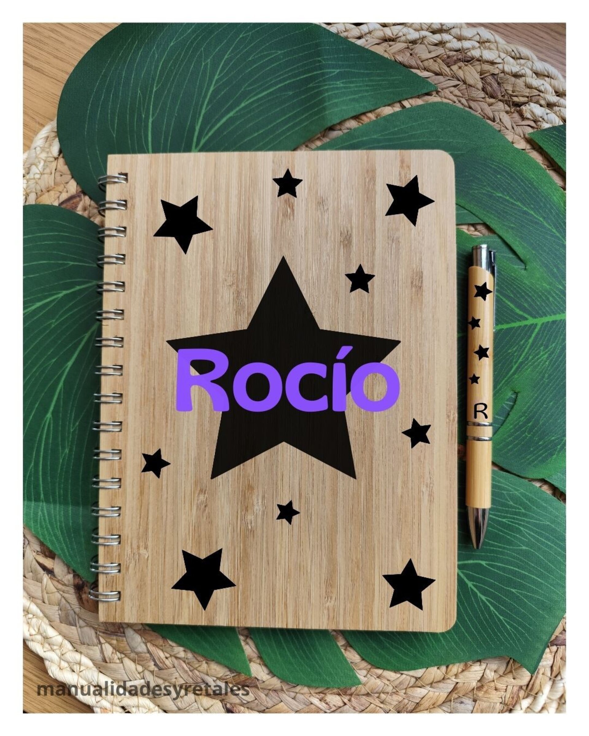 Set cuaderno + boli de bambú personalizado - 2