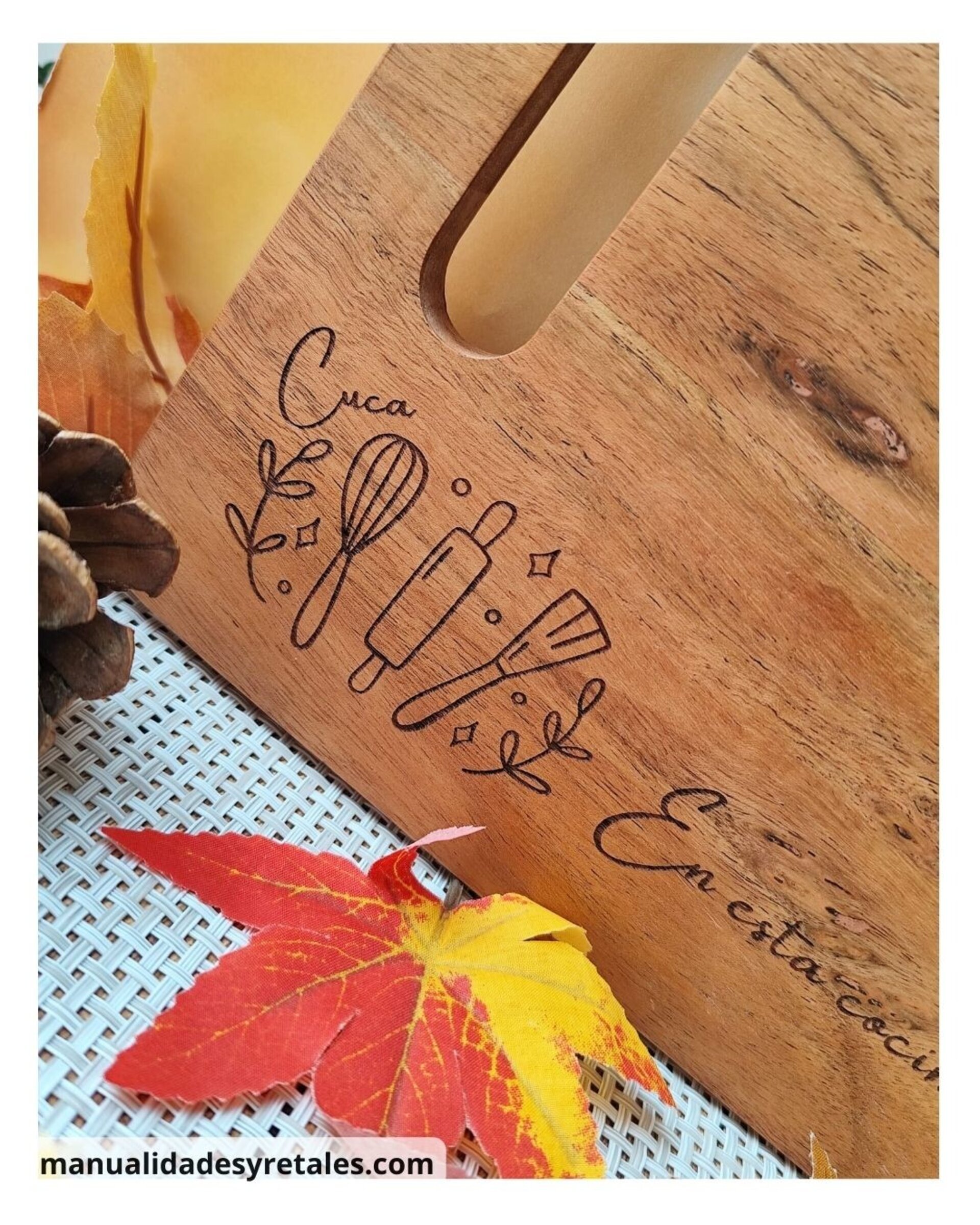 Tabla cocina de acacia 32x25cm - 3