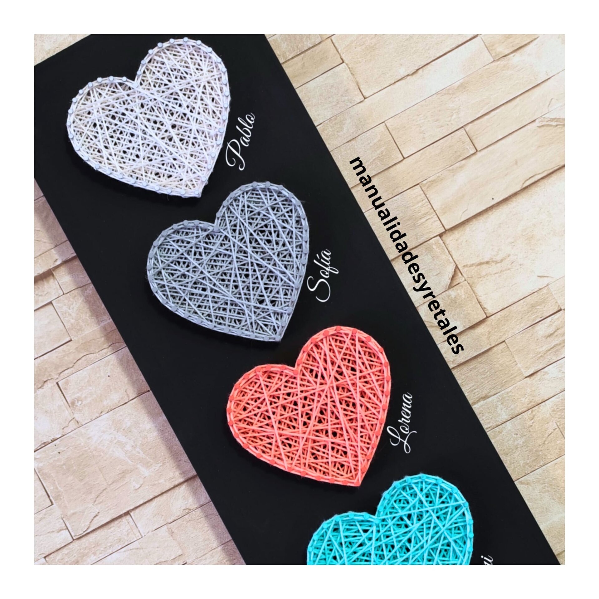 Hilorama corazones familia - 2