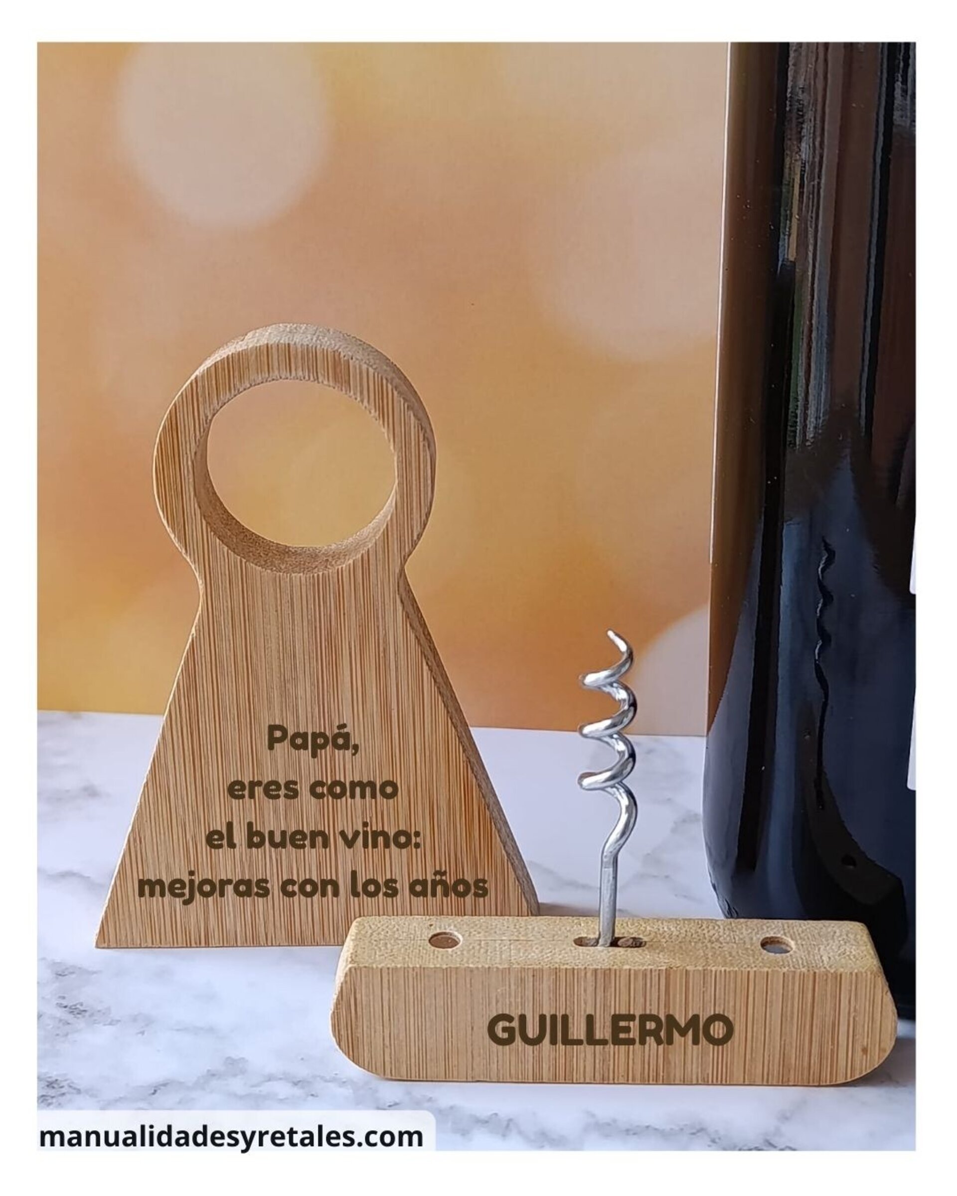 Sacacorchos y soporte para vino - 2