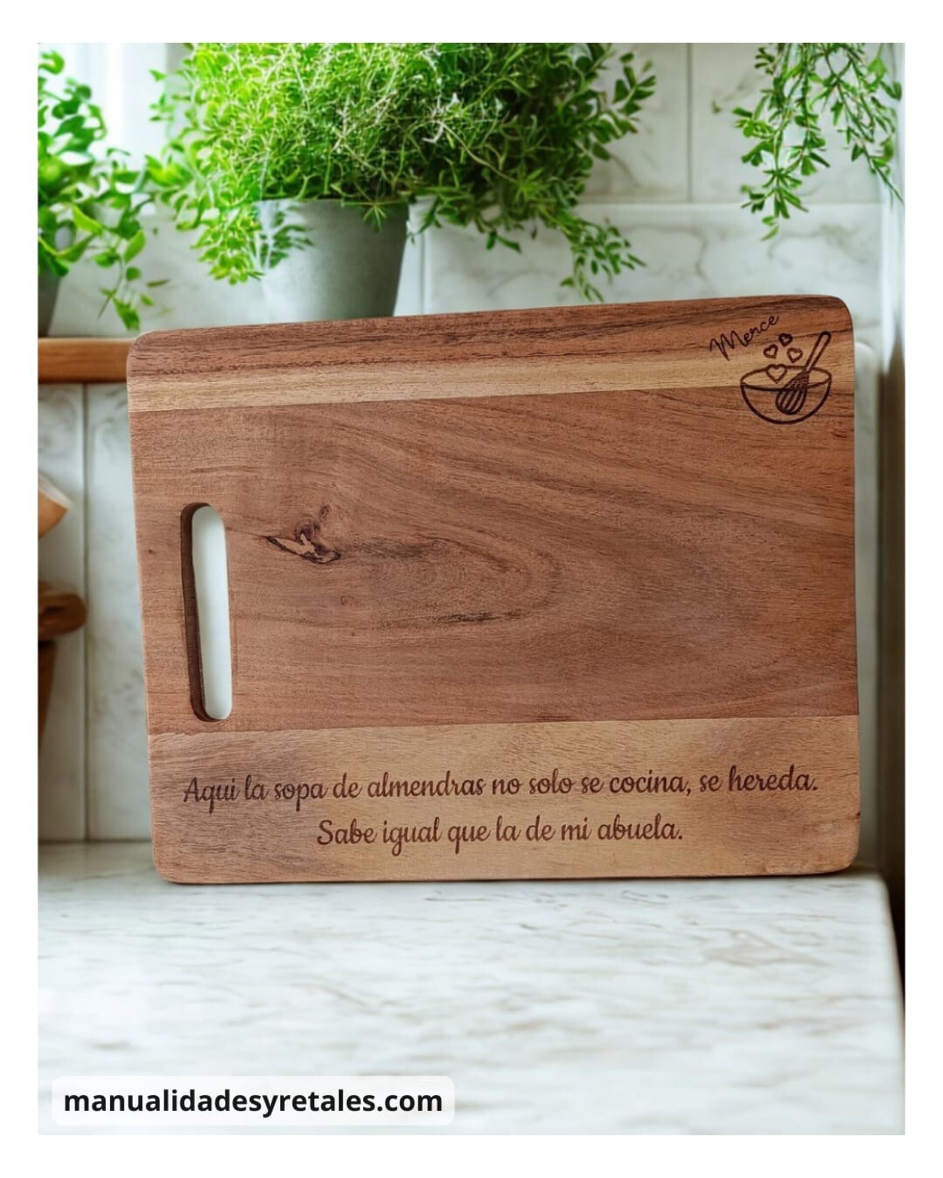 Tabla cocina de acacia 32x25cm - 2