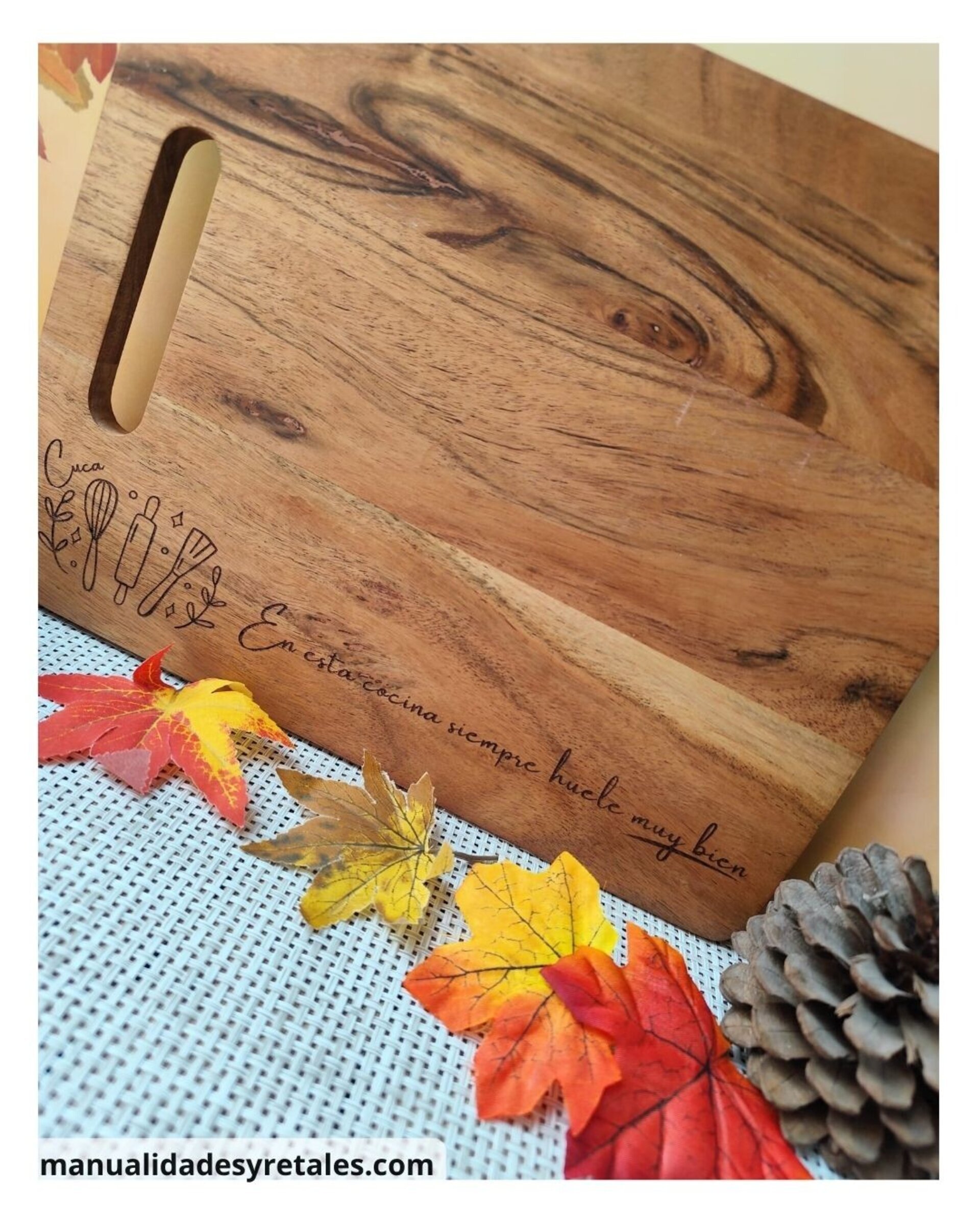 Tabla cocina de acacia 32x25cm - 4