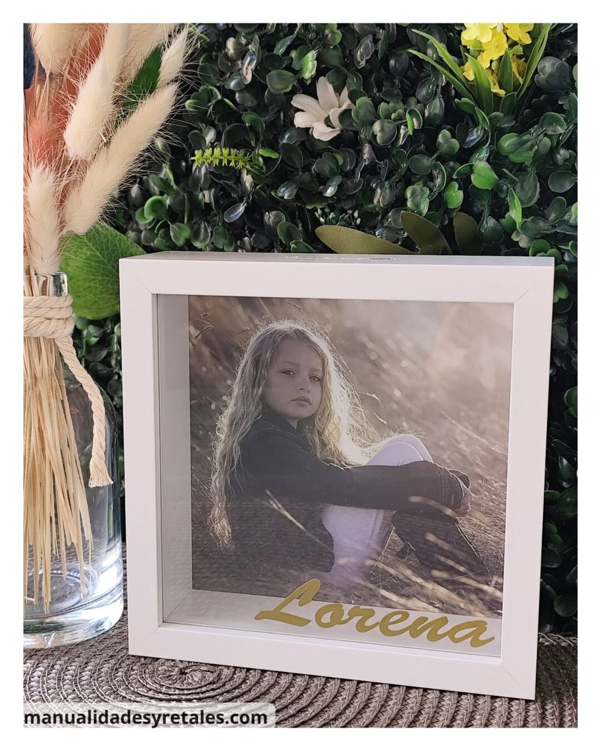Hucha de madera personalizada 15x15cm - 2