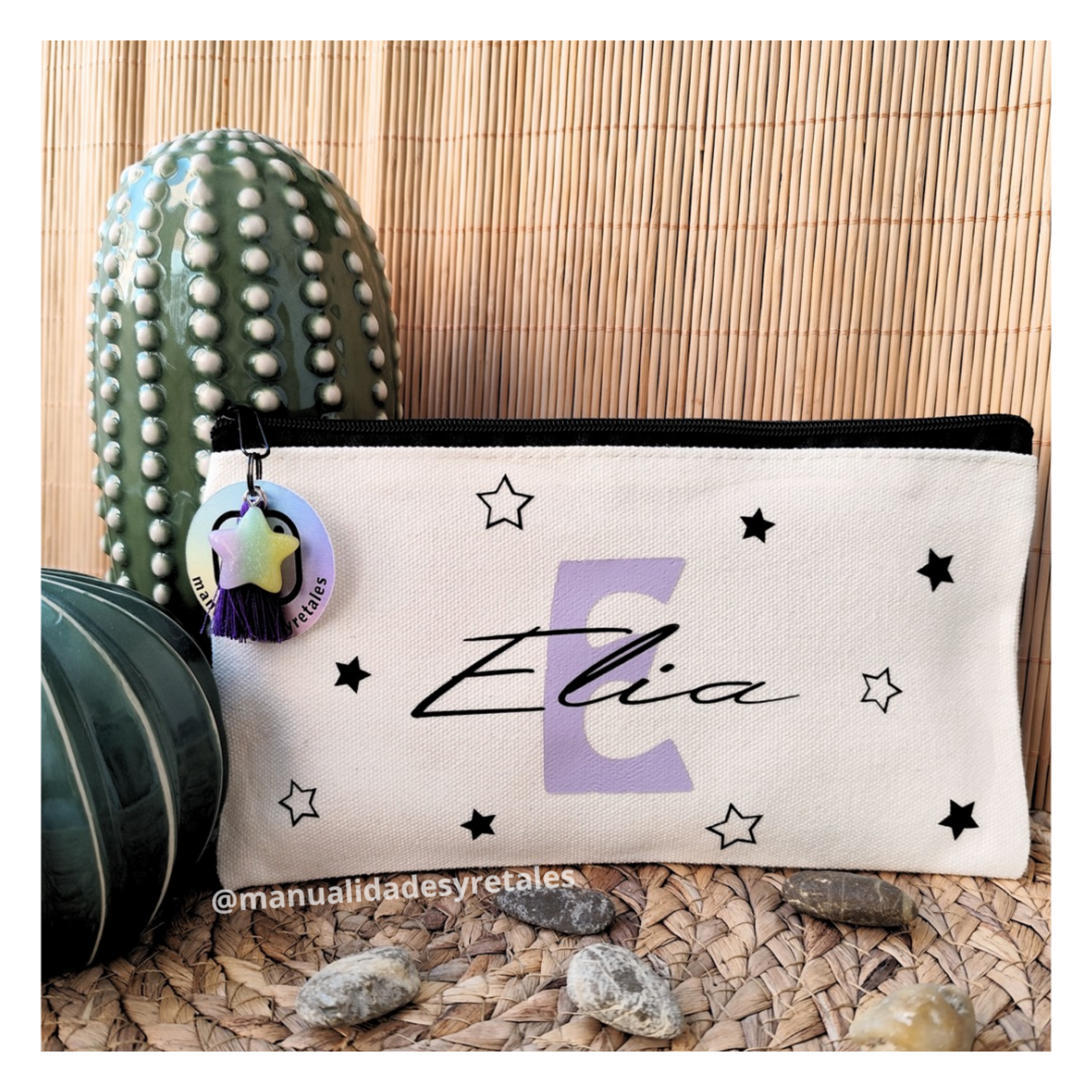 Neceser inicial y nombre con estrellas - 6