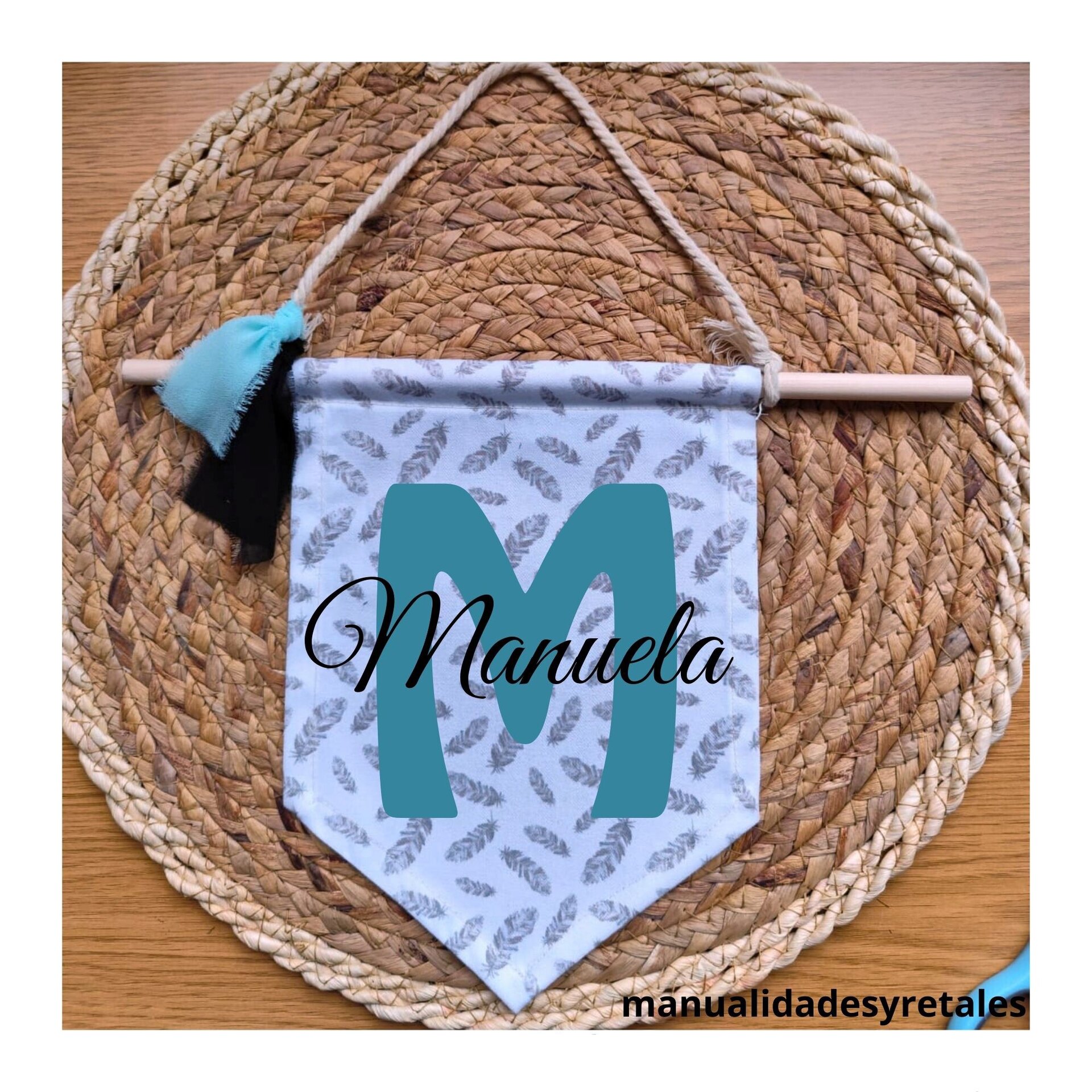 Banderin plumas personalizado - 2